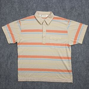 Arnold Palmer | L | Vintage Striped Polo | Pastel Poly-Cotton Blend